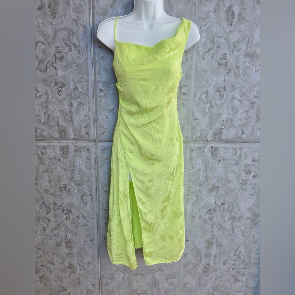 For Love & Lemons- Ilana Midi Dress Light Green Sleeveless Dress Size XS - Picture 6 of 12